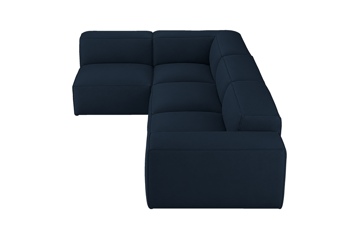 Elo Left Open Sectional in Dante Aqua
