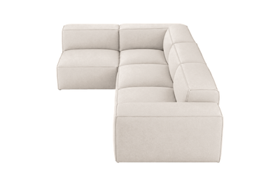 Elo Left Open Sectional in Fresco Milky