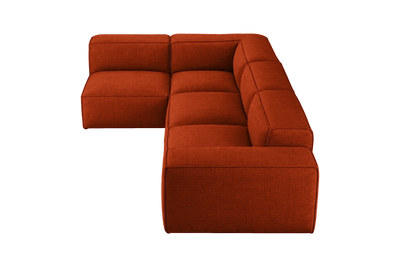 Elo Left Open Sectional in Roni Poppy