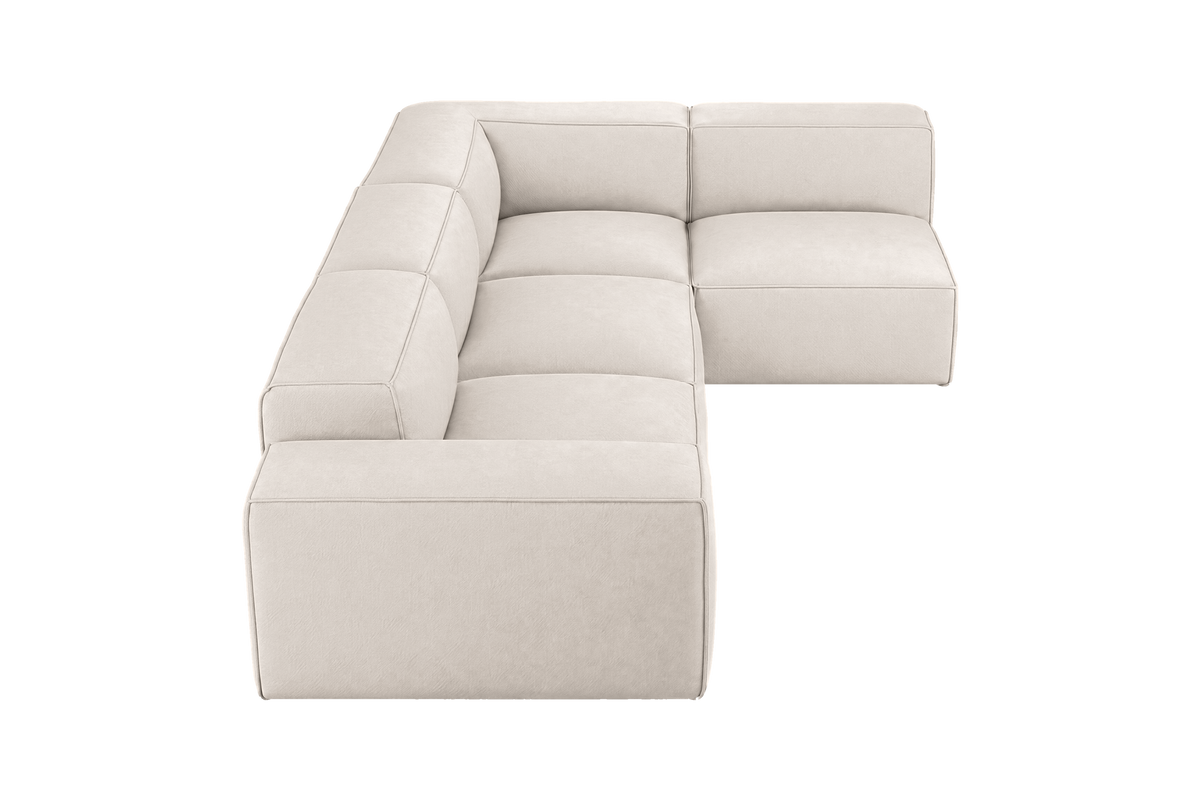 Elo Right Open Sectional in Fresco Milky