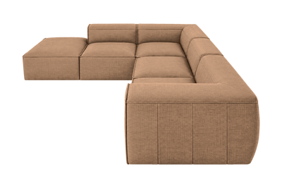 Fred Left Bumper Sectional in Roni Biscotti