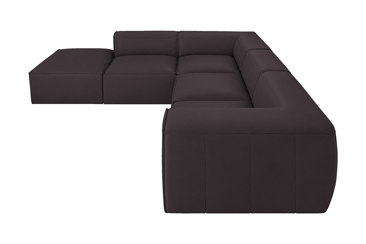 Fred Left Bumper Sectional in Dante Charcoal