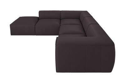 Fred Left Bumper Sectional in Dante Charcoal