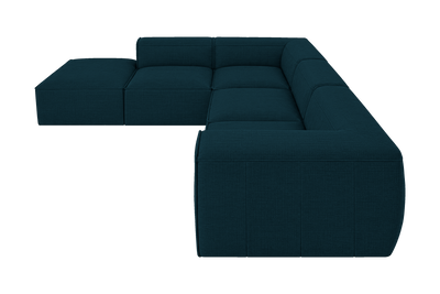 Fred Left Bumper Sectional in Roni Deep Lake