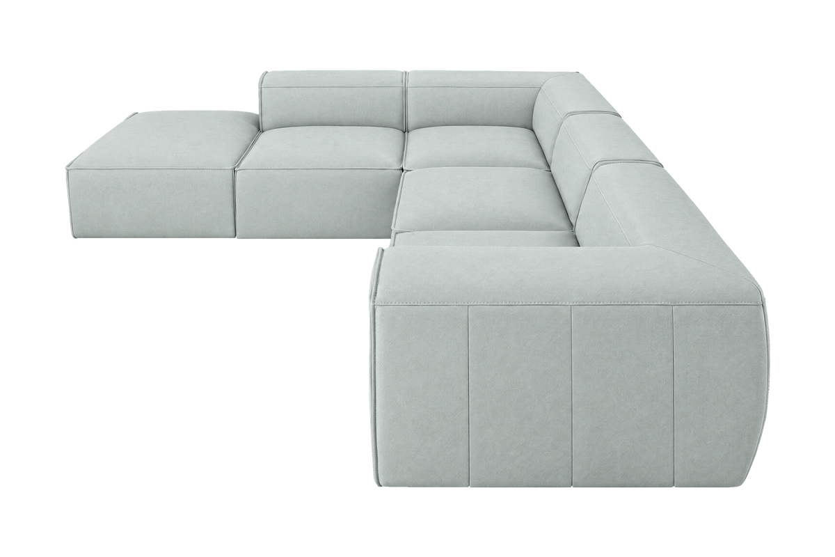 Fred Left Bumper Sectional in Fresco Meteor