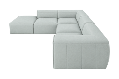 Fred Left Bumper Sectional in Fresco Meteor