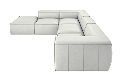Fred Left Bumper Sectional in Felix Milky