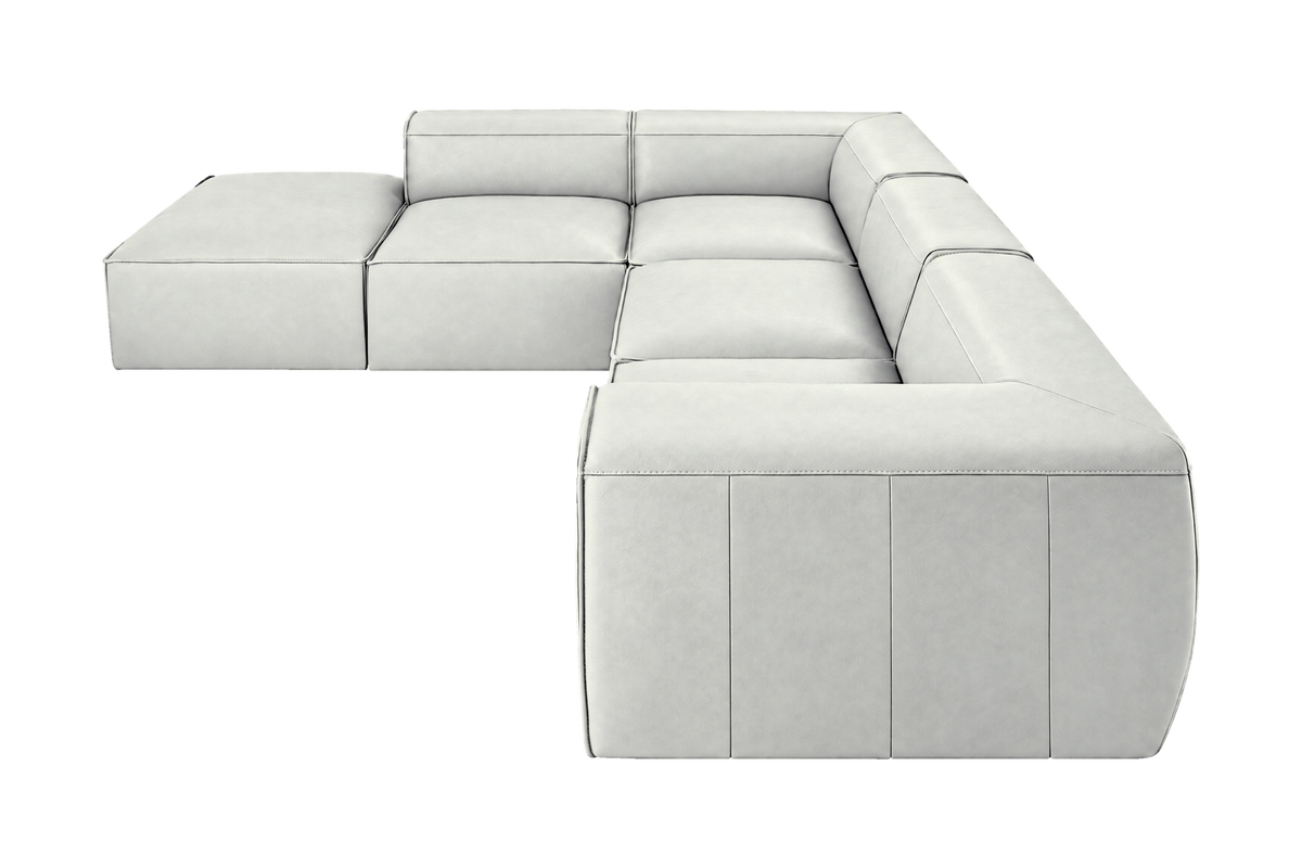 Fred Left Bumper Sectional in Felix Milky