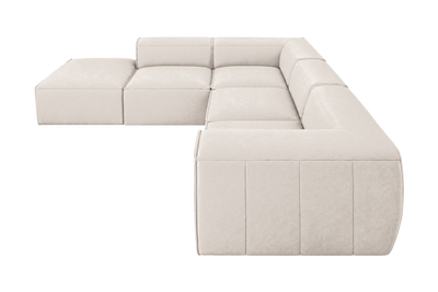 Fred Left Bumper Sectional in Fresco Milky