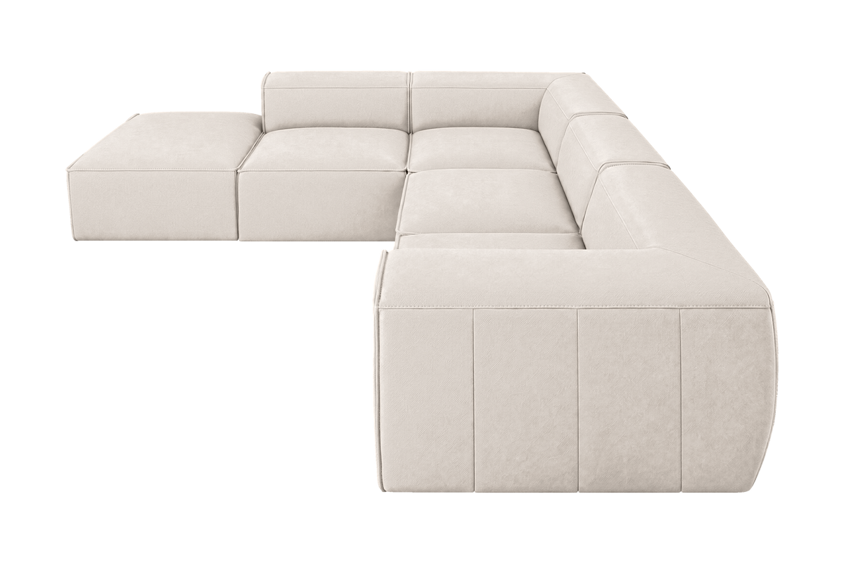 Fred Left Bumper Sectional in Fresco Milky