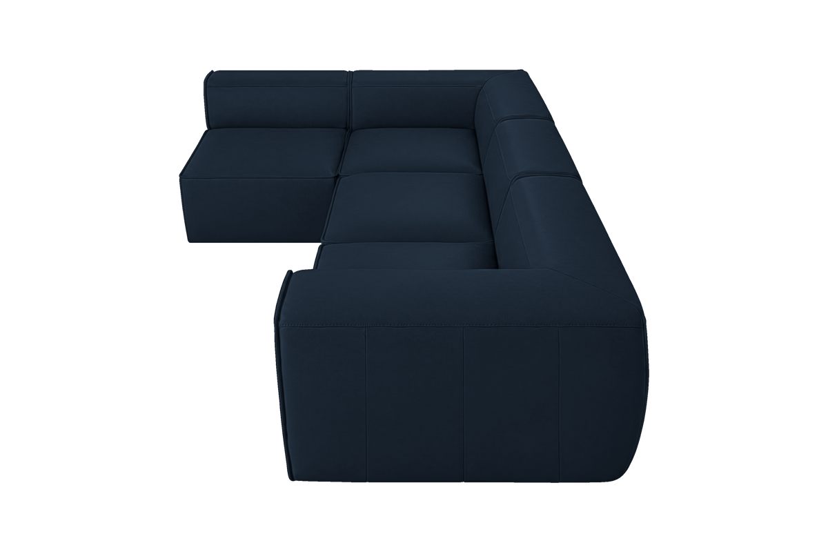 Fred Left Open Sectional in Dante Aqua