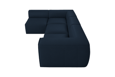 Fred Left Open Sectional in Dante Aqua