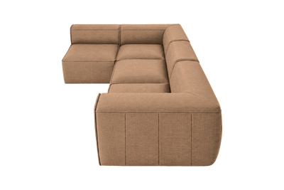 Fred Left Open Sectional in Roni Biscotti