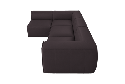 Fred Left Open Sectional in Dante Charcoal