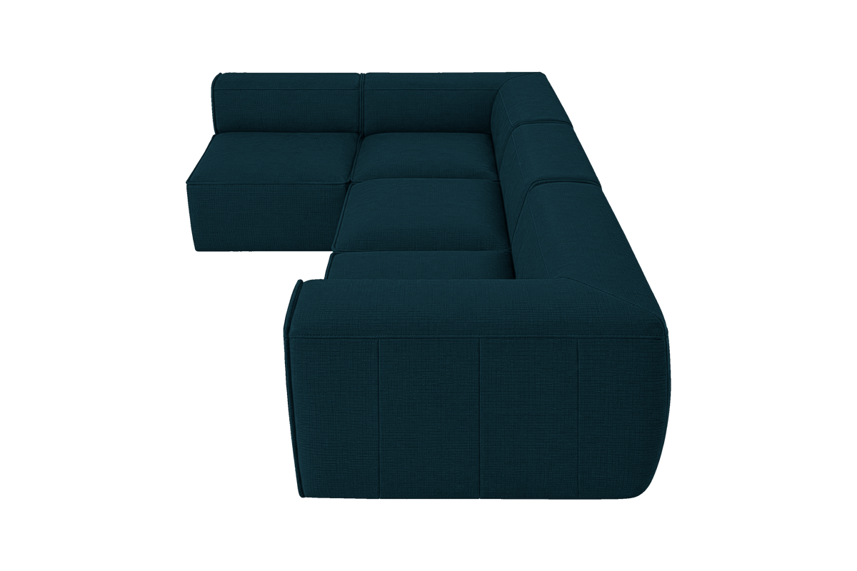 Fred Left Open Sectional in Roni Deep Lake