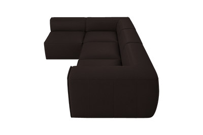 Fred Left Open Sectional in Dante Ebony