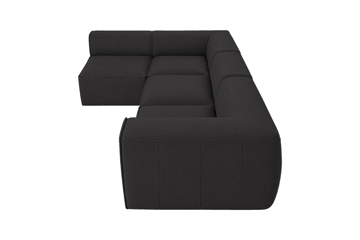 Fred Left Open Sectional in Roni Ember