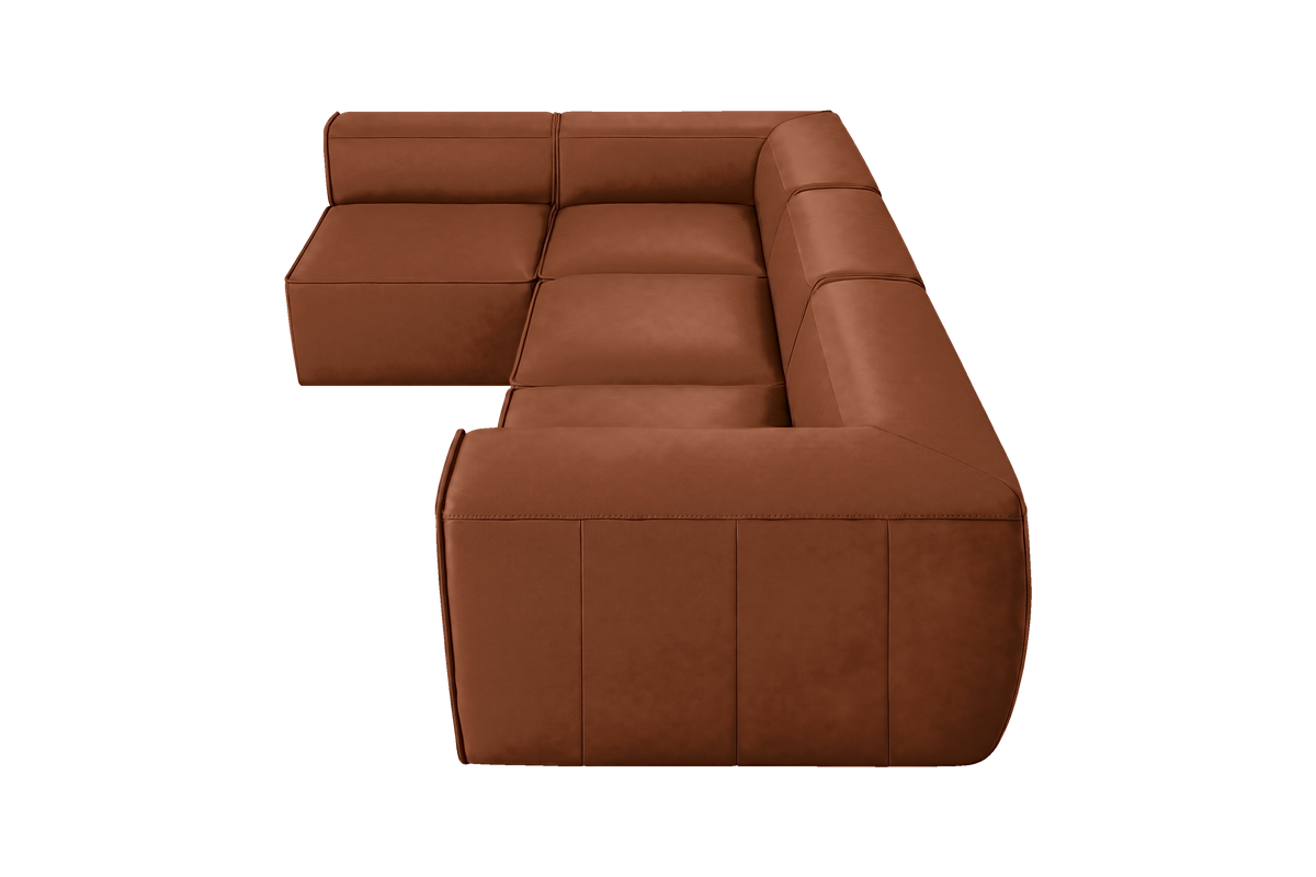 Fred Left Open Sectional in Dante Hazel