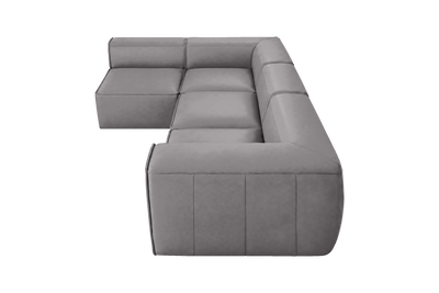 Fred Left Open Sectional in Dante Meteor
