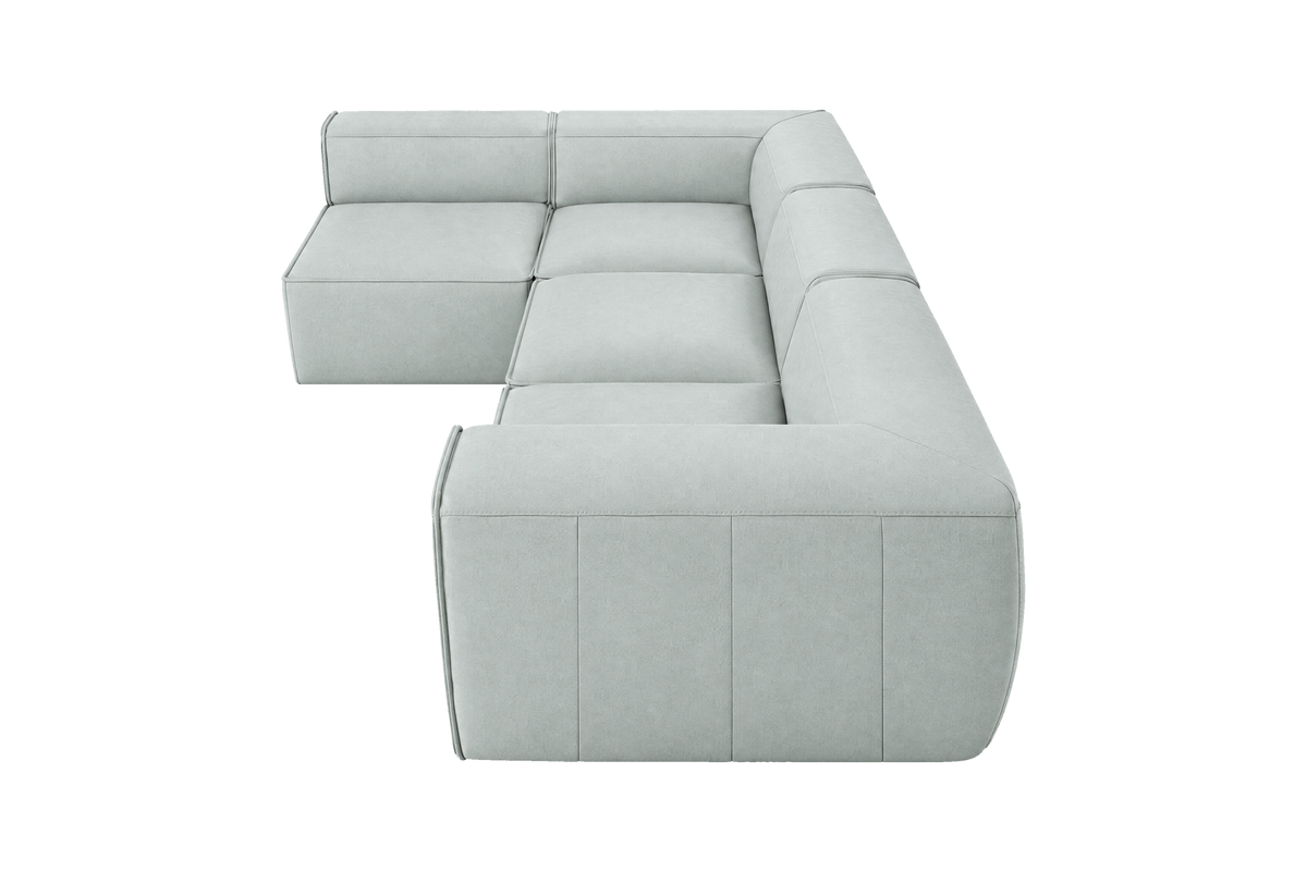 Fred Left Open Sectional in Fresco Meteor