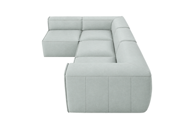 Fred Left Open Sectional in Fresco Meteor