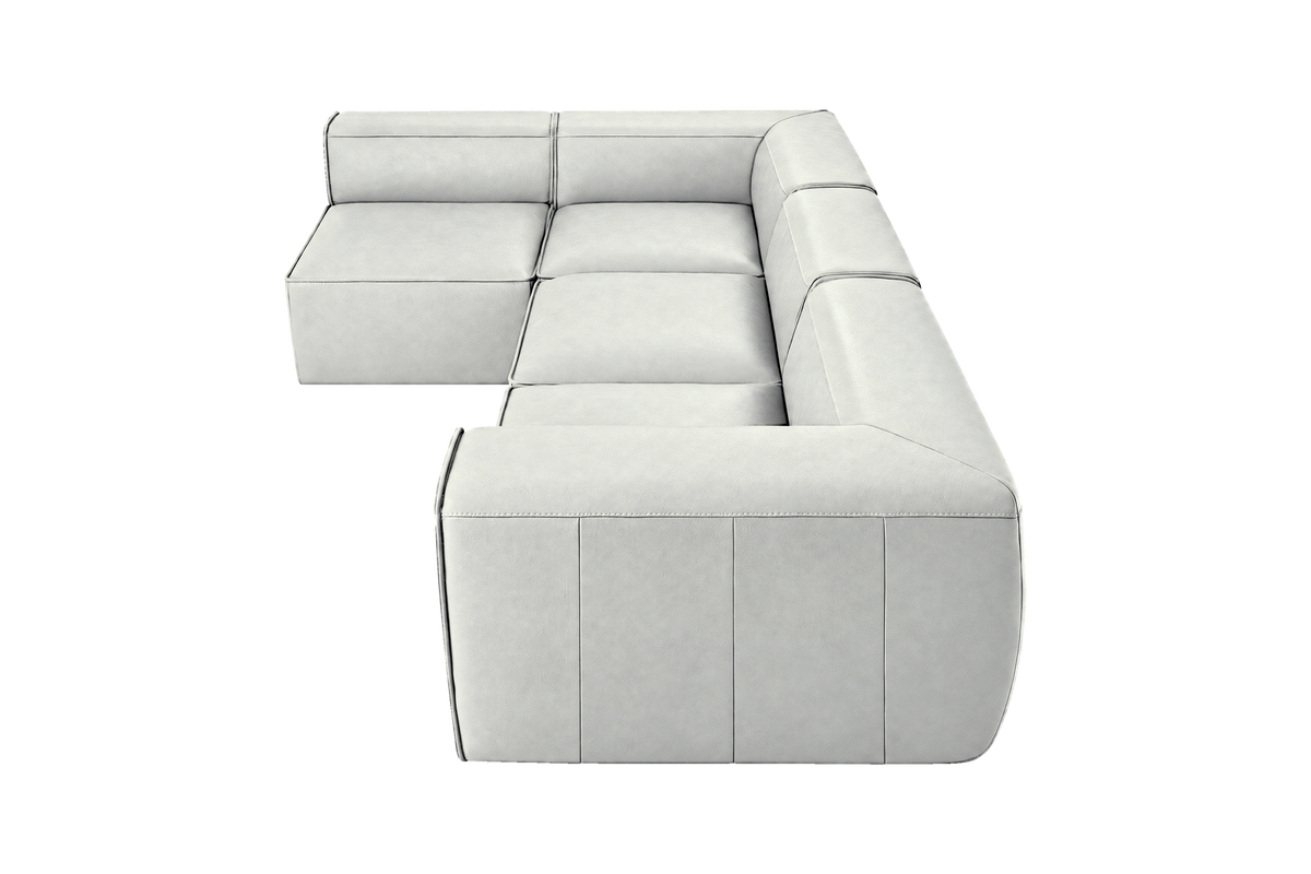Fred Left Open Sectional in Felix Milky