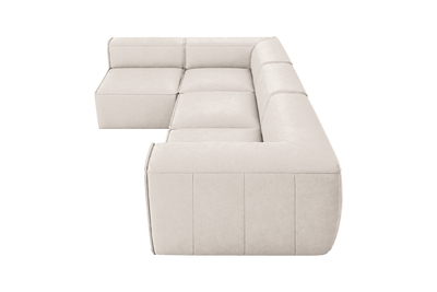 Fred Left Open Sectional in Fresco Milky