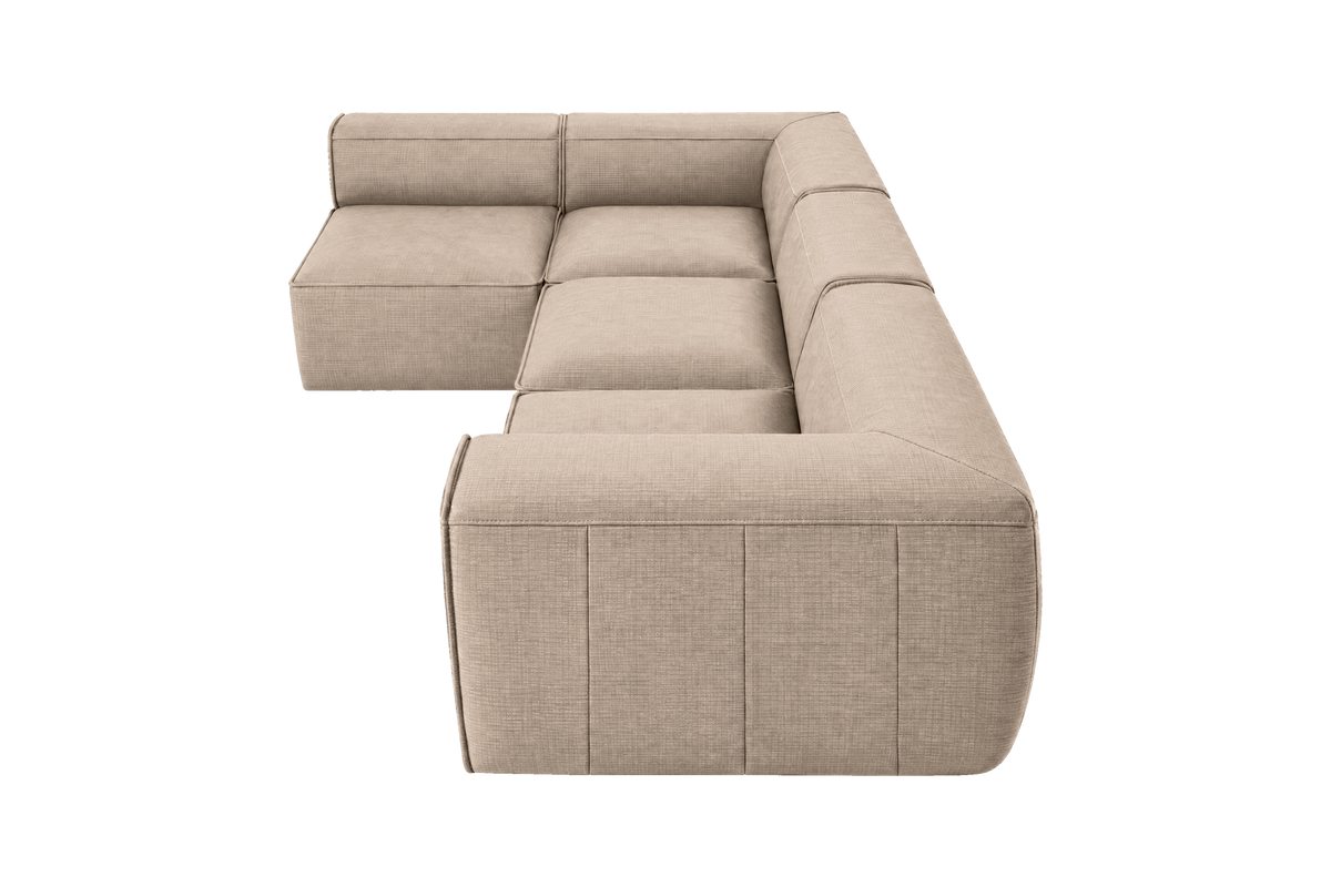 Fred Left Open Sectional in Roni Pine Nut