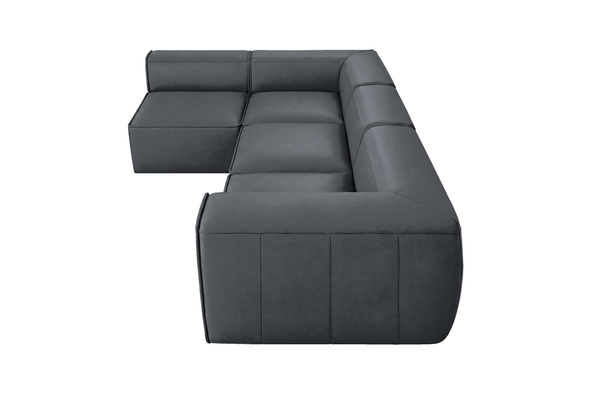 Fred Left Open Sectional in Dante Shark