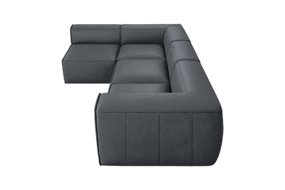 Fred Left Open Sectional in Dante Shark