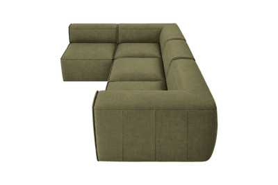 Fred Left Open Sectional in Mosquito Sycamore