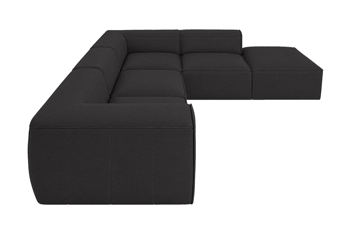 Fred Right Bumper Sectional in Roni Ember