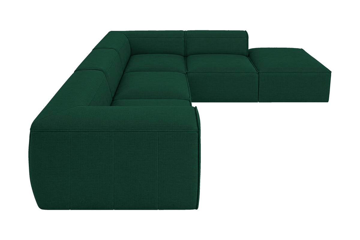 Fred Right Bumper Sectional in Roni Frog