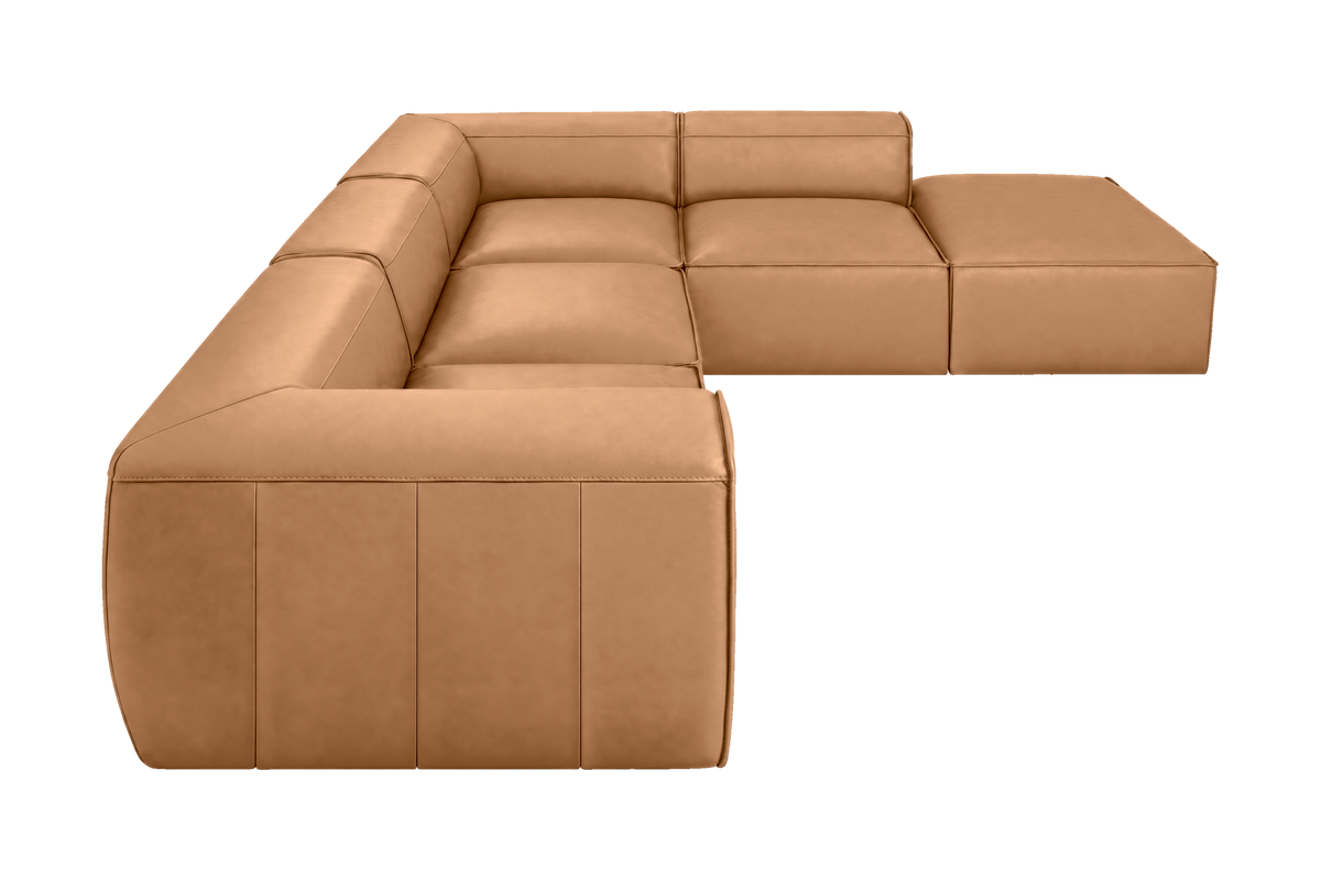 Fred Right Bumper Sectional in Dante Les Yeux