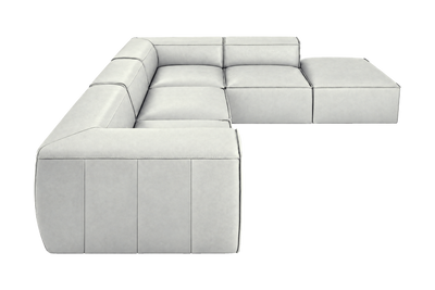 Fred Right Bumper Sectional in Felix Milky