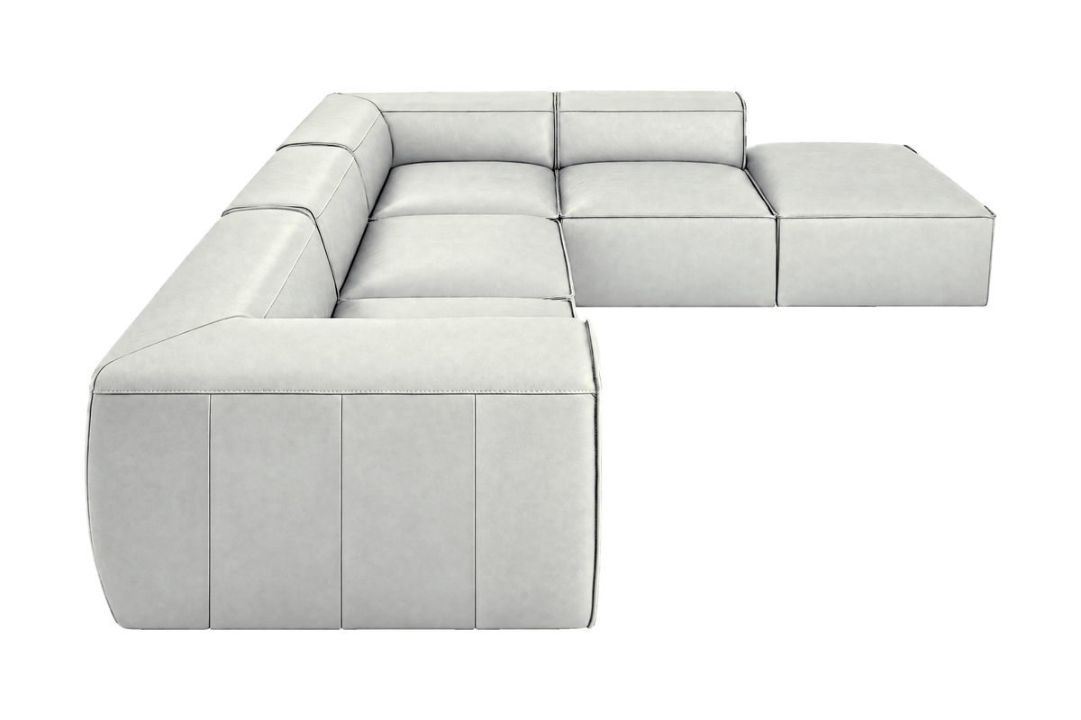 Fred Right Bumper Sectional in Felix Milky