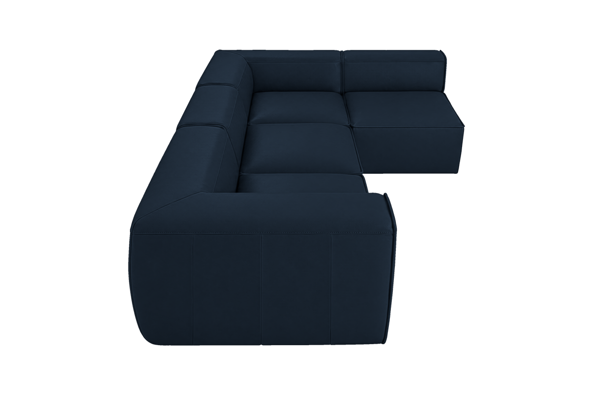 Fred Right Open Sectional in Dante Aqua