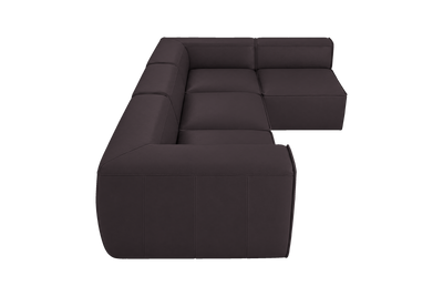 Fred Right Open Sectional in Dante Charcoal