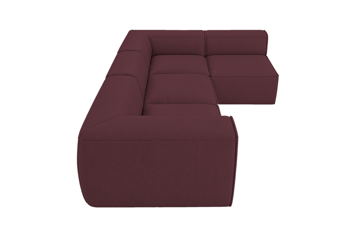 Fred Right Open Sectional in Fresco Figaro