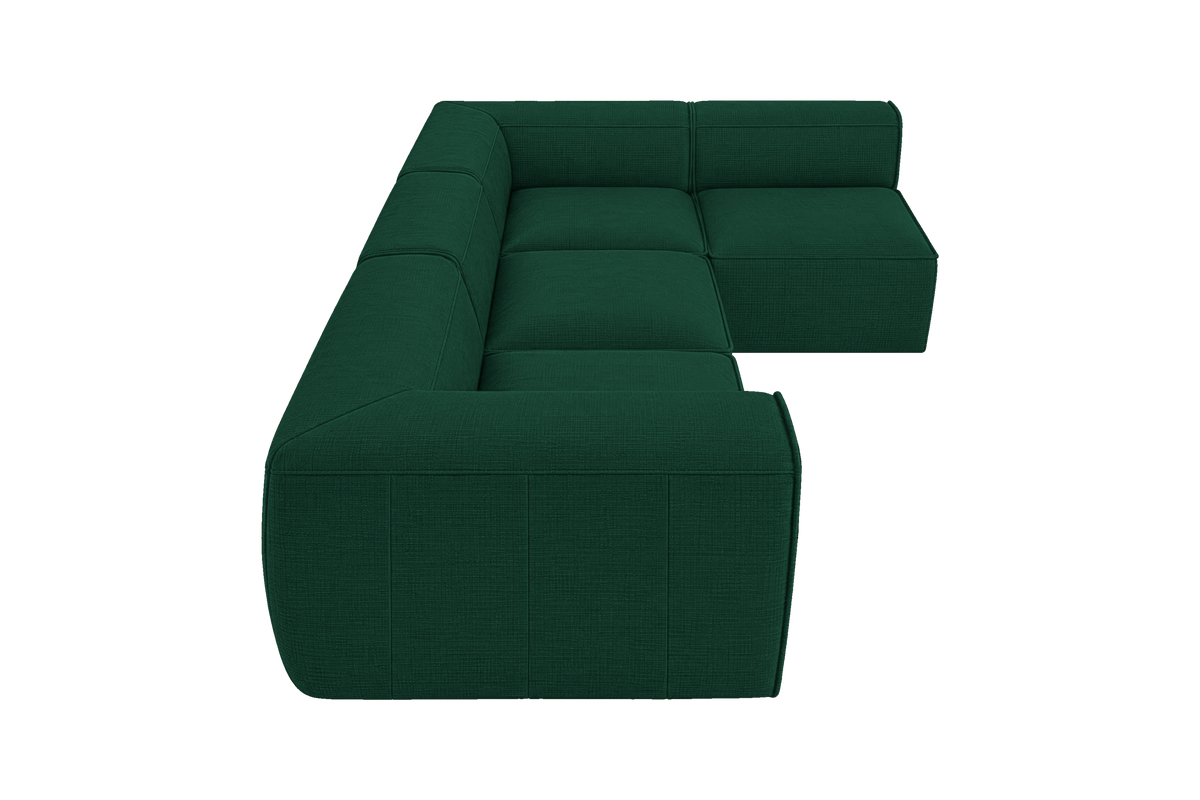 Fred Right Open Sectional in Roni Frog