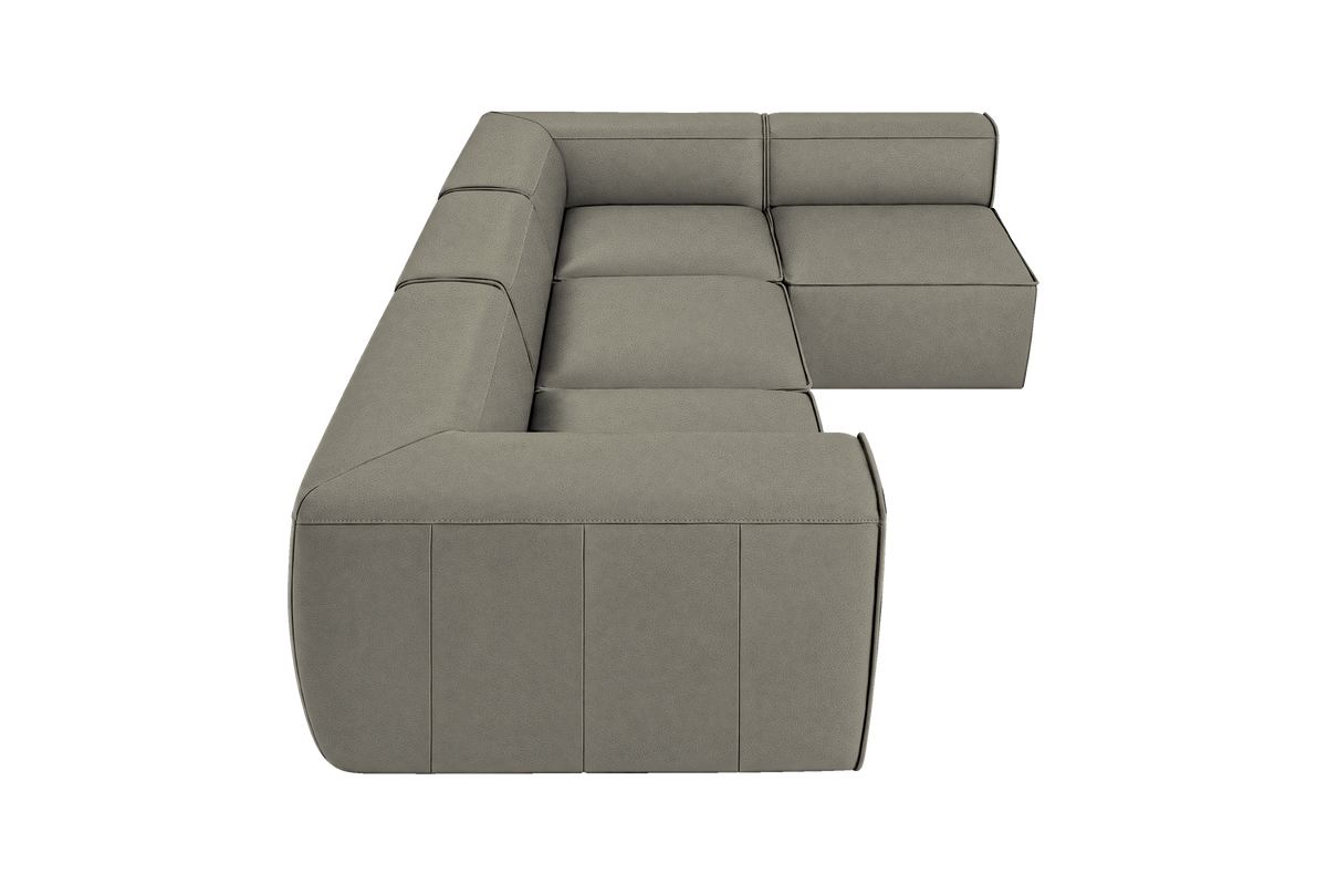 Fred Right Open Sectional in Felix Glace