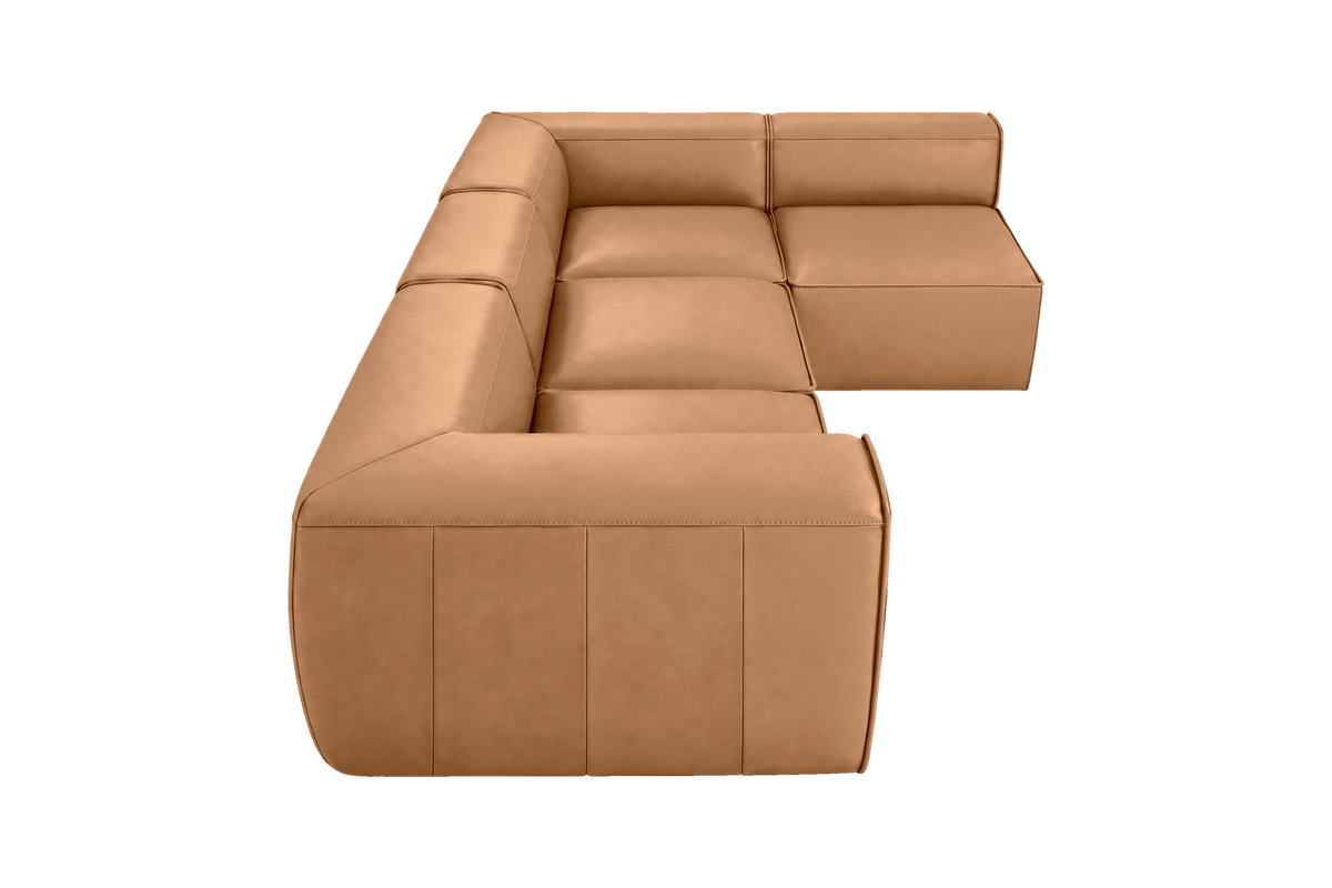 Fred Right Open Sectional in Dante Les Yeux