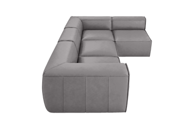 Fred Right Open Sectional in Dante Meteor