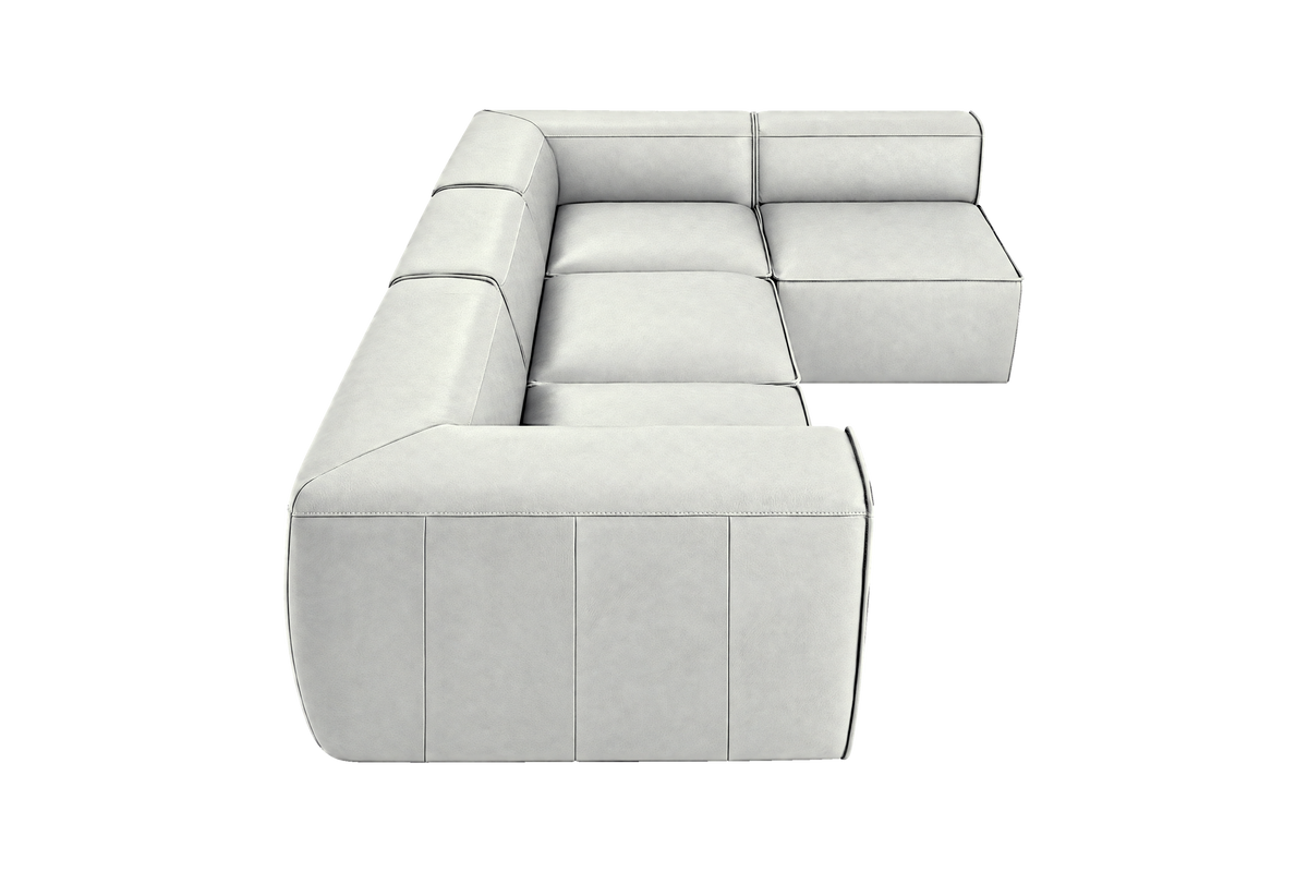 Fred Right Open Sectional in Felix Milky