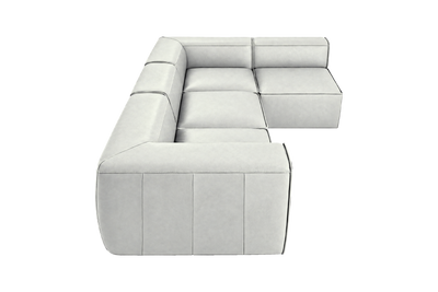 Fred Right Open Sectional in Felix Milky