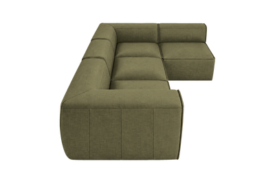 Fred Right Open Sectional in Mosquito Sycamore