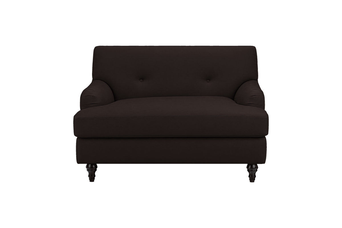 Senia Cuddle Chair in Dante Ebony