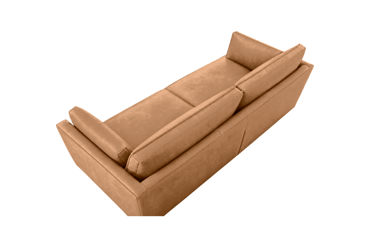 Stanley Large Sofa 2 Cushions in Les Yeux Full Aniline Leather | SUPERBA