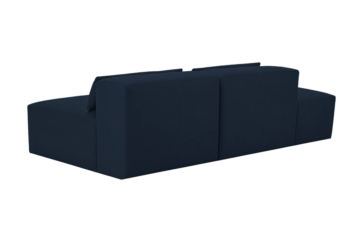 Jasmine Left Chaise Open Sofa in Dante Aqua