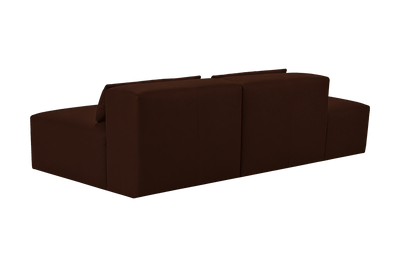 Jasmine Left Chaise Open Sofa in Momo Biscuit